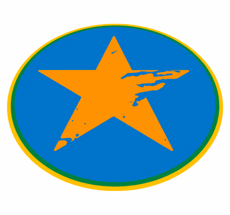 Tappeto vinile per bambini accento stella blu - TenStickers