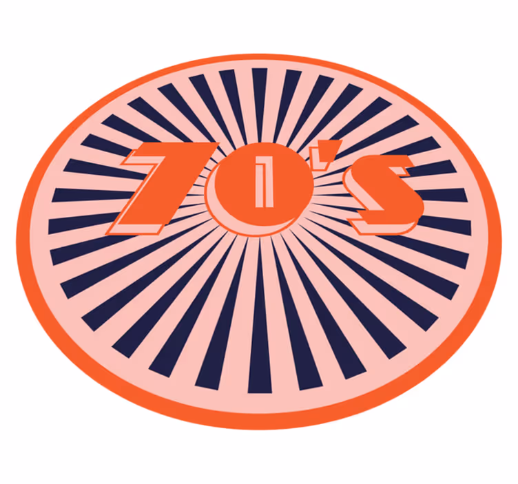 Tappeto vinile vintage stile retrò anni '70 - TenStickers