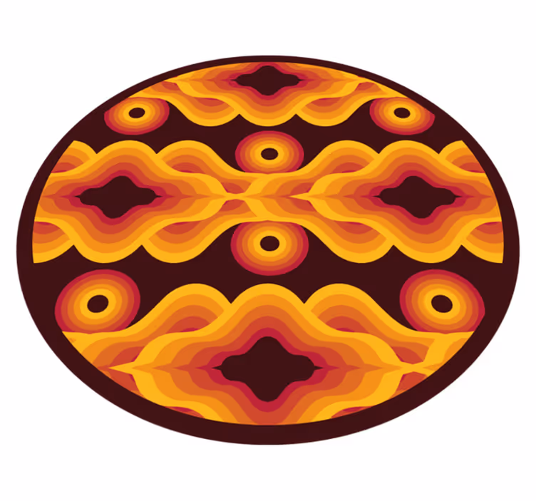 Tappeto vinile mosaico motivo a spirale vintage - TenStickers