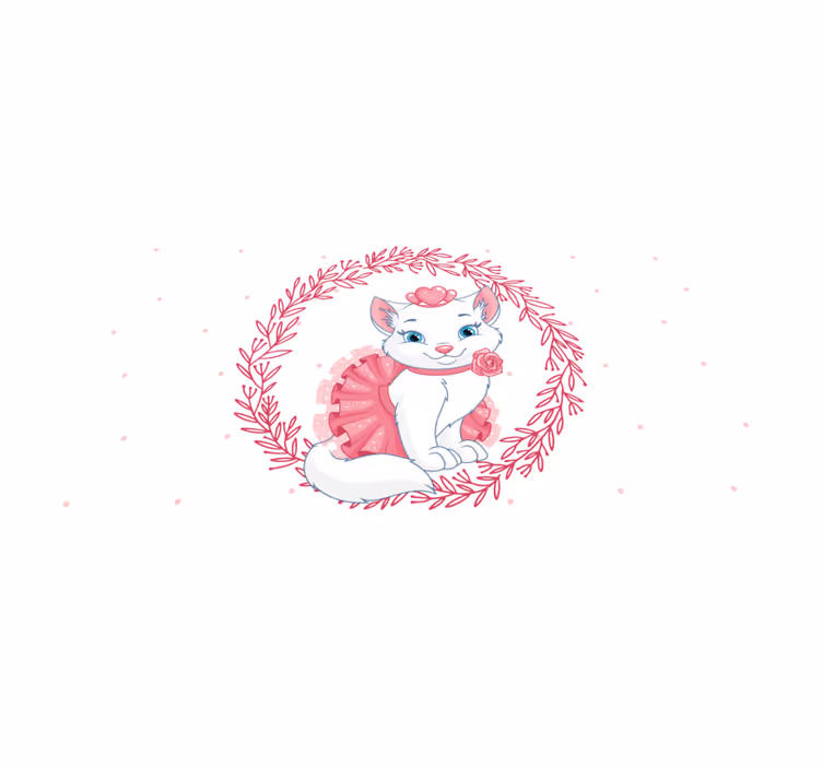 Tappeto vinile per bambini illustrazione gatto incantevole - TenStickers