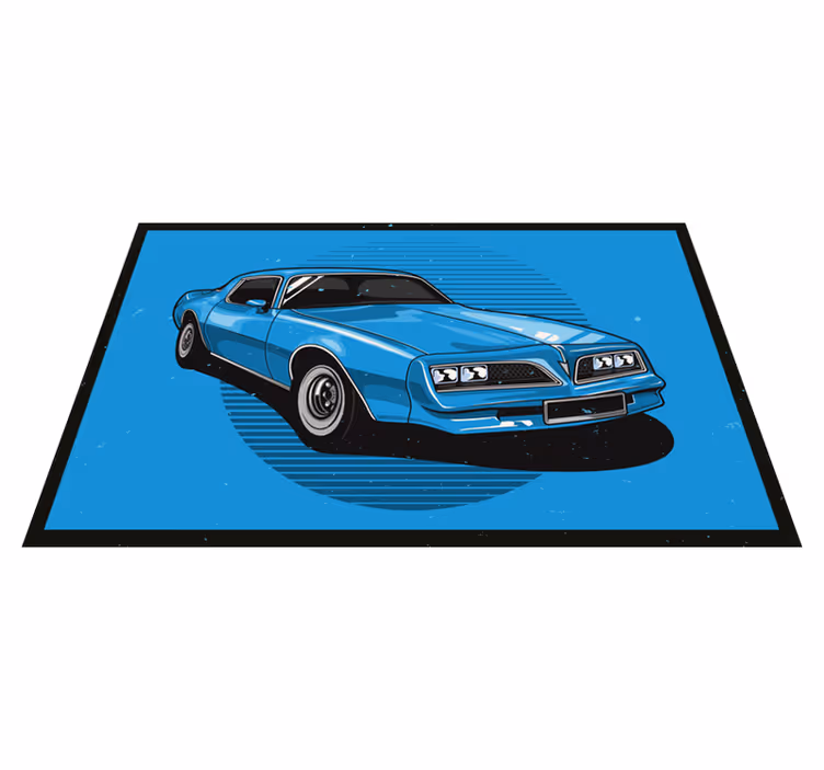 Tappeto vinile blu auto blu classica - TenStickers