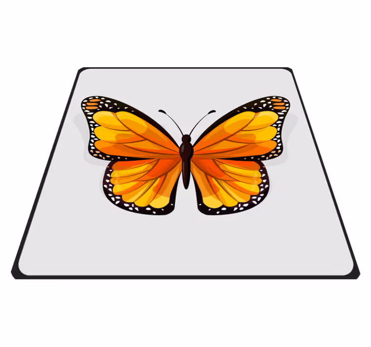 Tappeto vinile bagno bellissima arte di farfalle - TenStickers