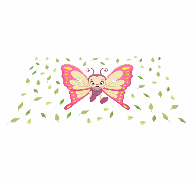 Tappeto vinile per bambini figura di farfalla vibrante - TenStickers
