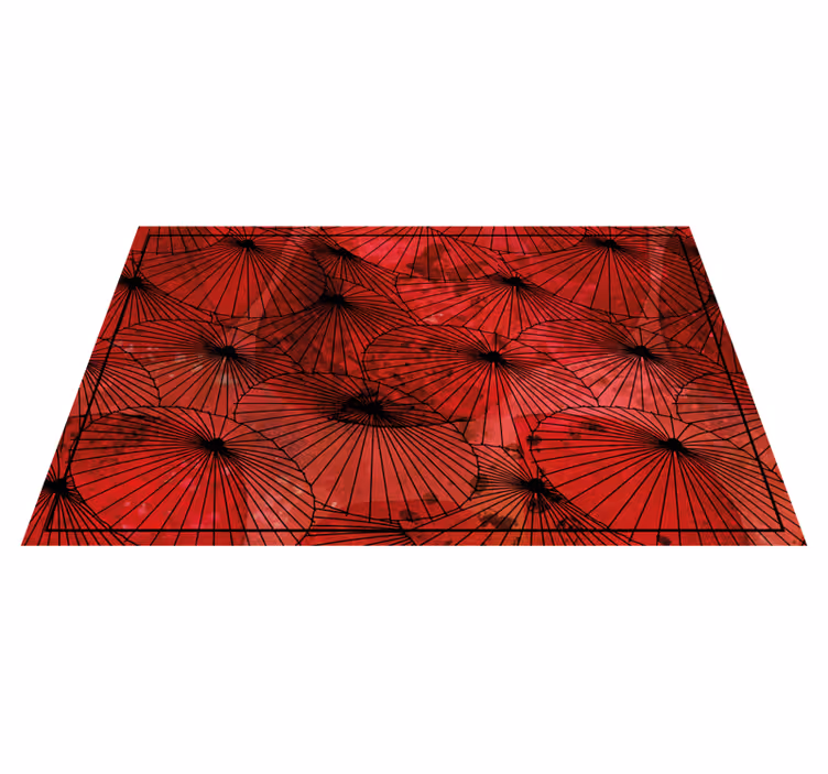 Tappeto vinile motivi trama rossa modellata - TenStickers