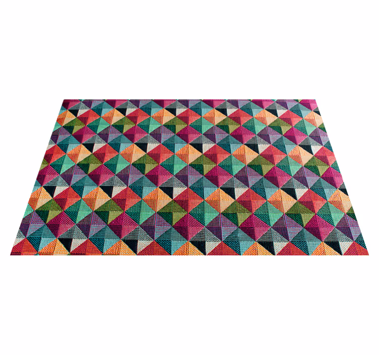 Tappeto vinile geometrico composizione vivace - TenStickers
