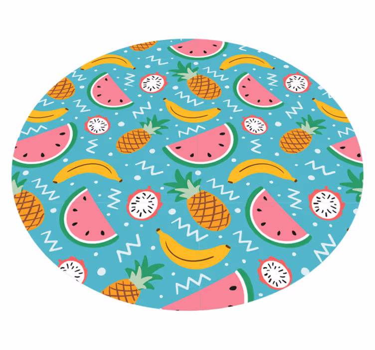 Tappeto pvc cucina divertimento con frutta tropicale - TenStickers