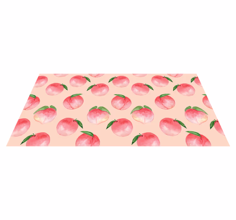 Tappeto pvc cucina motivo a fiori di pesco - TenStickers