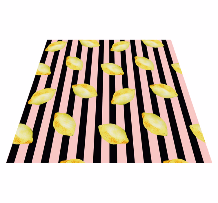 Tappeto pvc cucina vivace motivo a limone - TenStickers