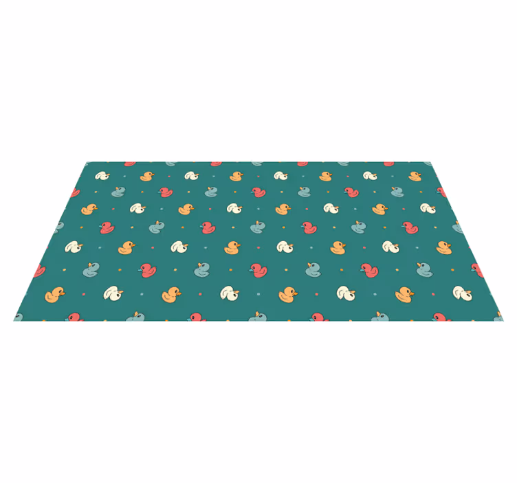 Tappeto vinile per bambini modello di anatroccoli colorati - TenStickers