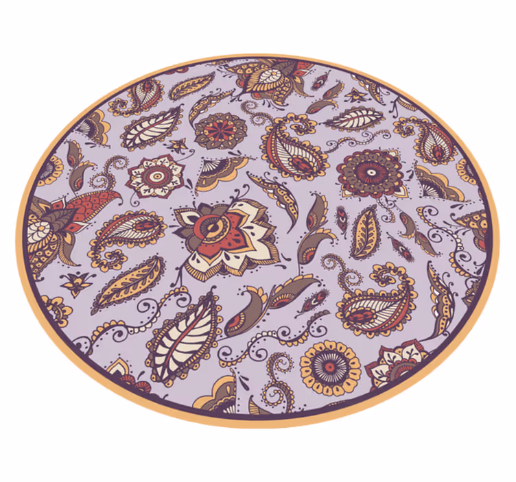 Tappeto vinile fiori elaborati motivi botanici - TenStickers