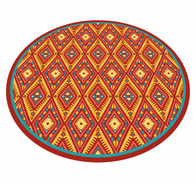 Tappeto vinile etnico elemento tribale geometrico - TenStickers