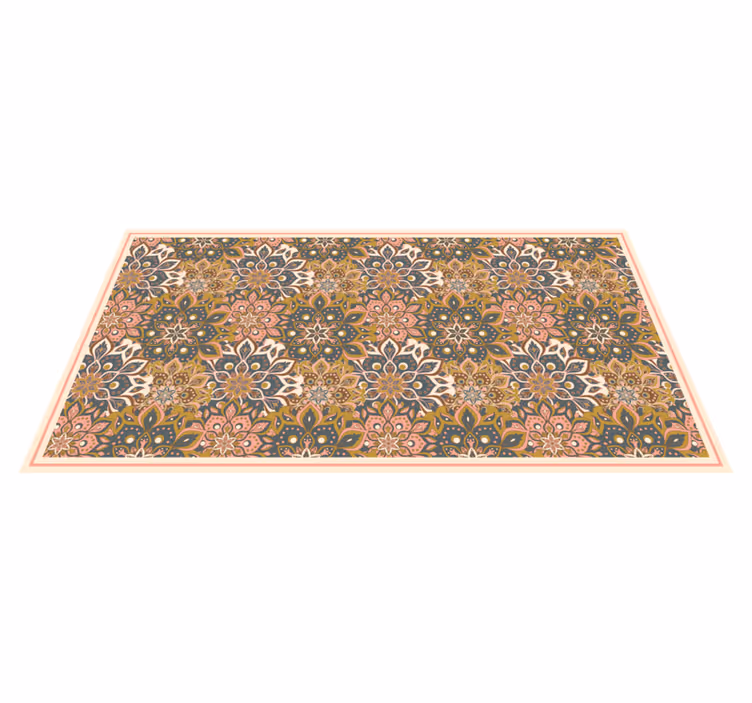 Tappeto vinile Mandala raffinatezza dell'emblema botanico - TenStickers