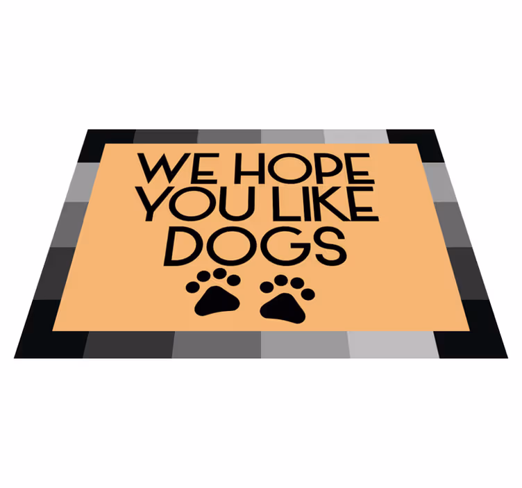 Zerbino pvc speriamo che ti piacciano i cani - TenStickers