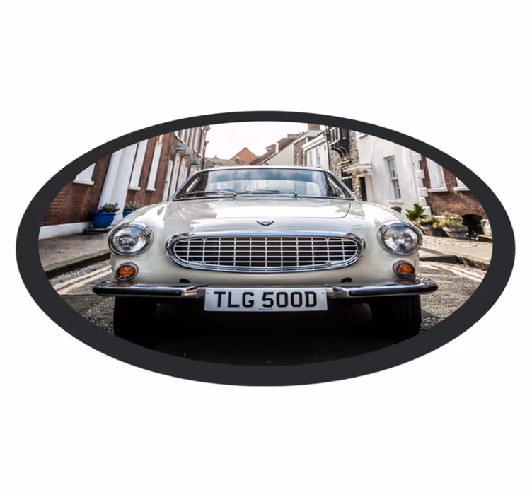 Tappeto vinile vintage parte anteriore di un'auto d'epoca - TenStickers