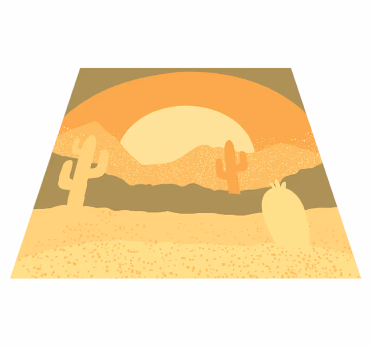 Tappeto vinile natura paesaggio desertico al tramonto - TenStickers