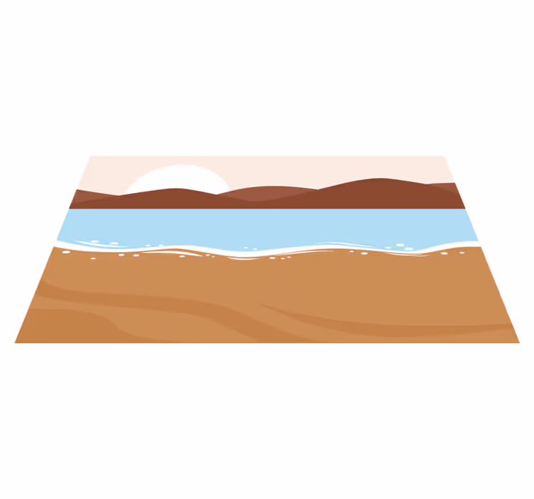 Tappeto vinile natura scena di spiaggia deserta - TenStickers