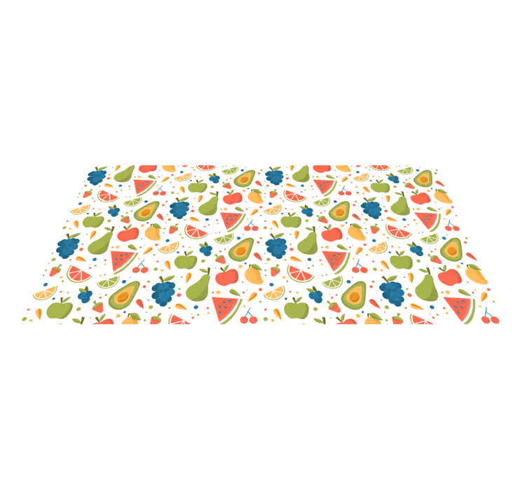 Tappeto pvc cucina motivi di frutta colorati - TenStickers