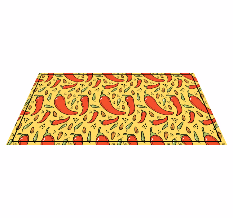 Tappeto pvc cucina motivo a peperoncino piccante - TenStickers