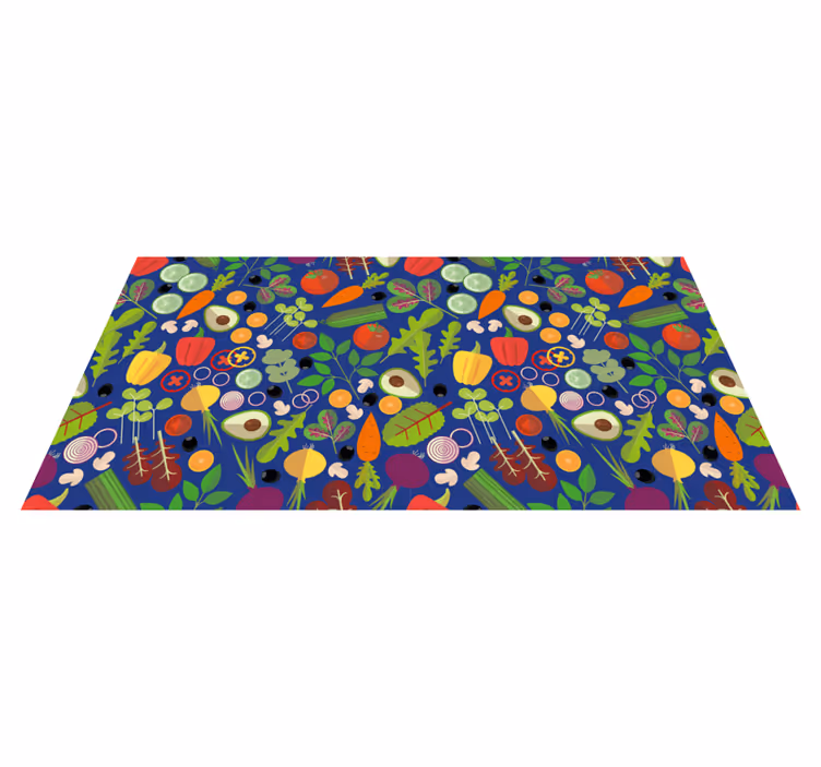 Tappeto pvc cucina motivo vegetale vibrante - TenStickers