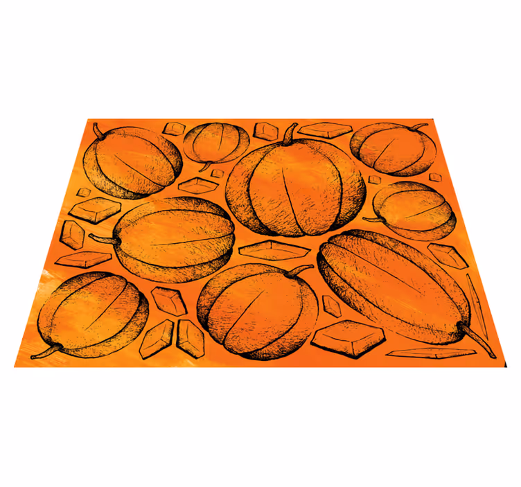 Tappeto vinile Halloween raccolta di zucche - TenStickers