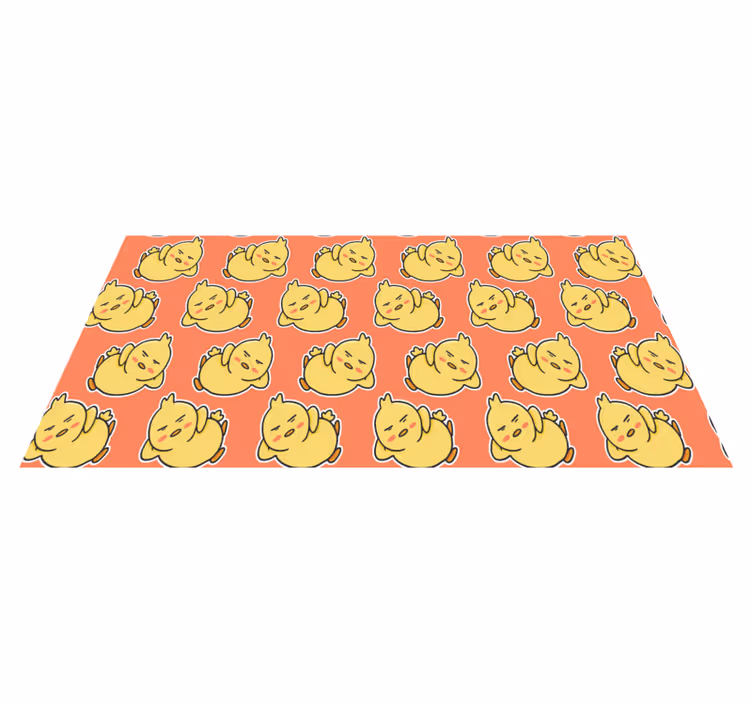 Tappeto vinile animali graziosi anatroccoli gialli - TenStickers