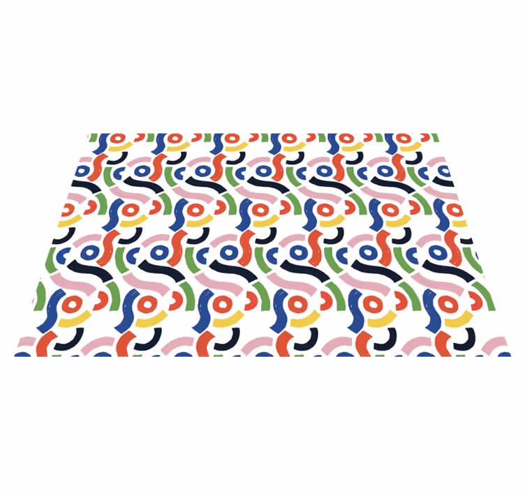 Tappeto vinile mosaico forme geometriche vivaci - TenStickers
