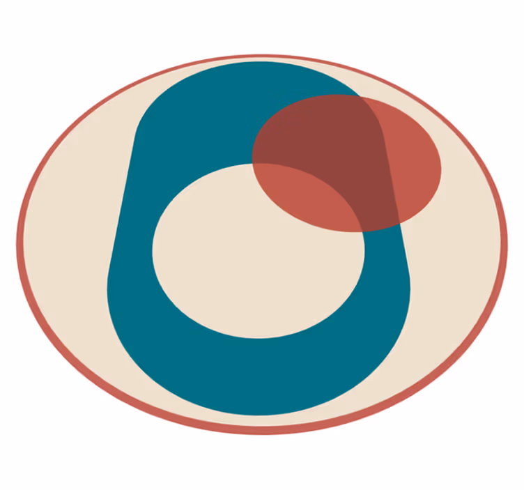 Tappeto vinile moderno cerchi in armonia - TenStickers