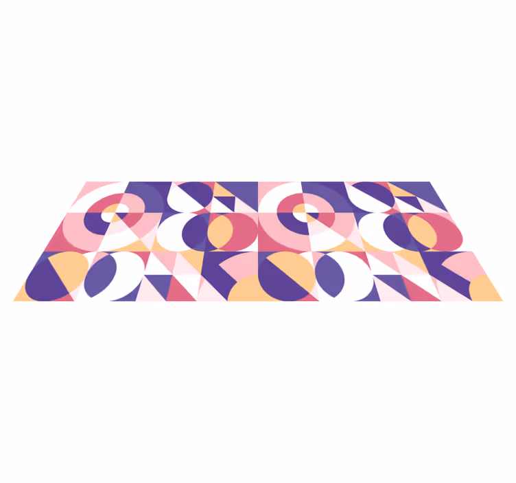 Tappeto vinile piastrelle forme geometriche colorate - TenStickers