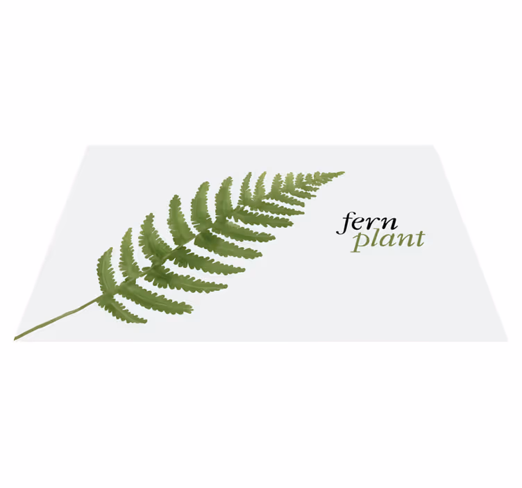 Tappeto vinile fiori progettazione di piante di felce - TenStickers