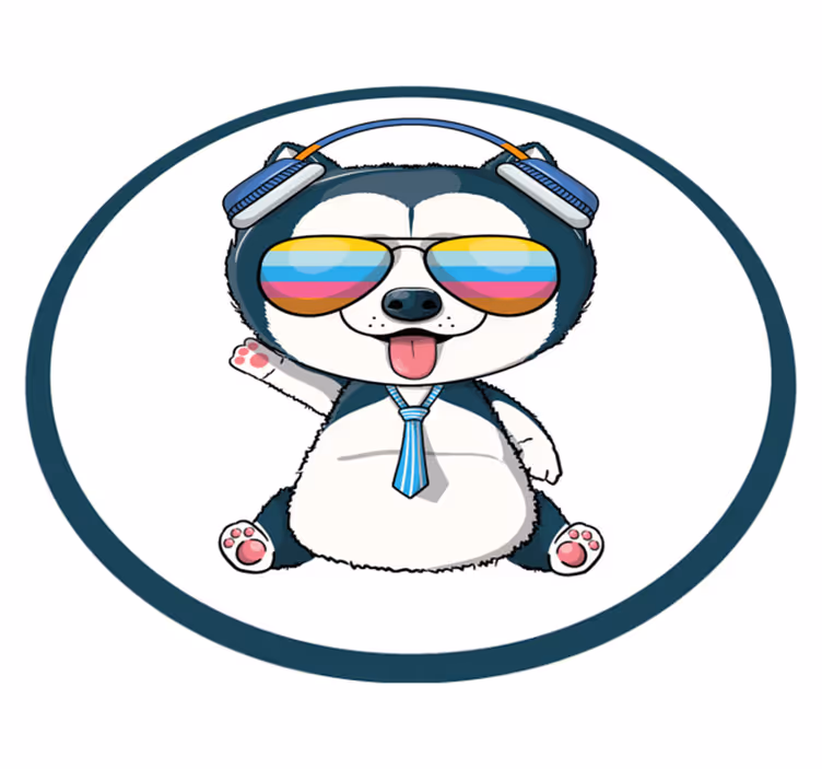 Tappeto vinile per bambini personaggio cagnolino simpatico - TenStickers