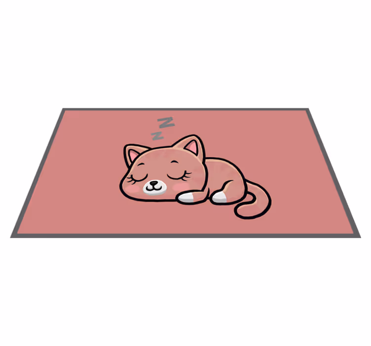 Tappeto vinile animali felino dormiente - TenStickers