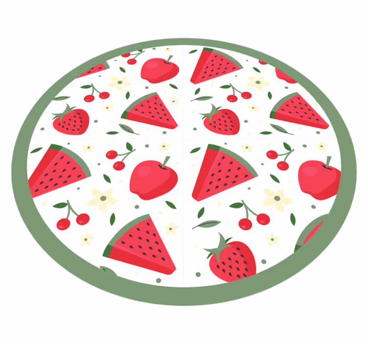 Tappeto pvc cucina motivo floreale di frutta - TenStickers