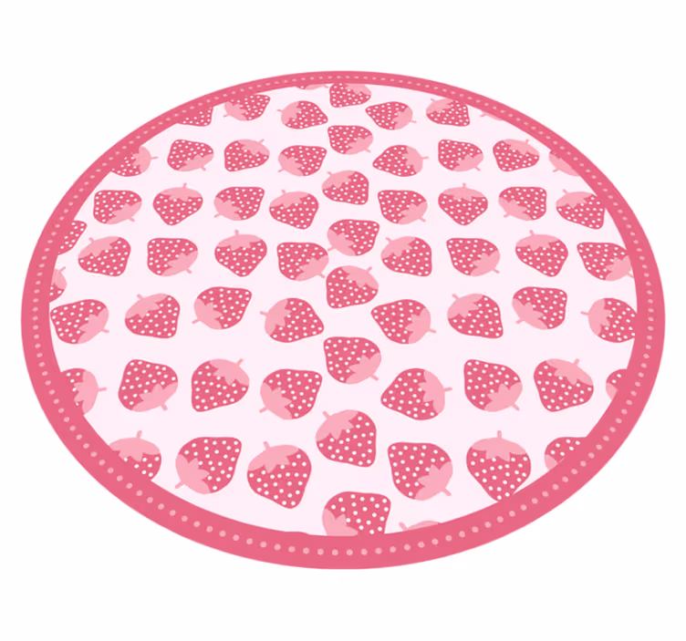 Tappeto pvc cucina motivo a fragola dolce - TenStickers