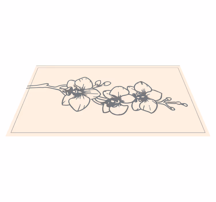 Tappeto vinile fiori graziosa orchidea - TenStickers