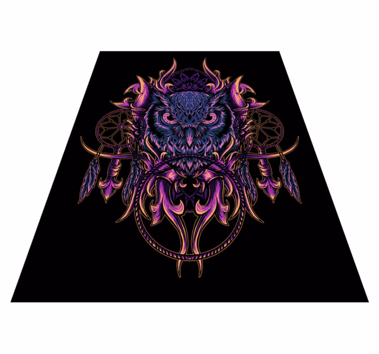Tappeto vinile animali gufo acchiappasogni arte - TenStickers