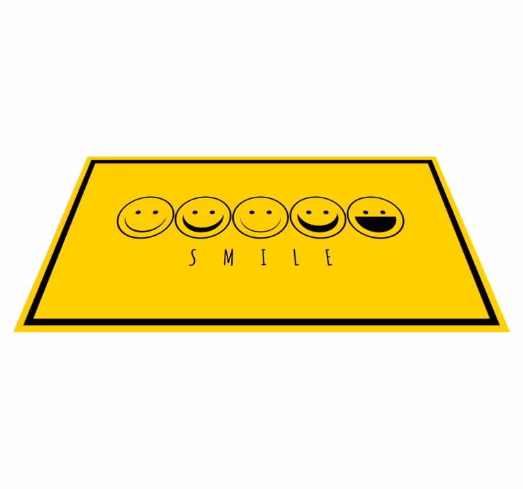 Tappeto vinile frase espressioni felici - TenStickers
