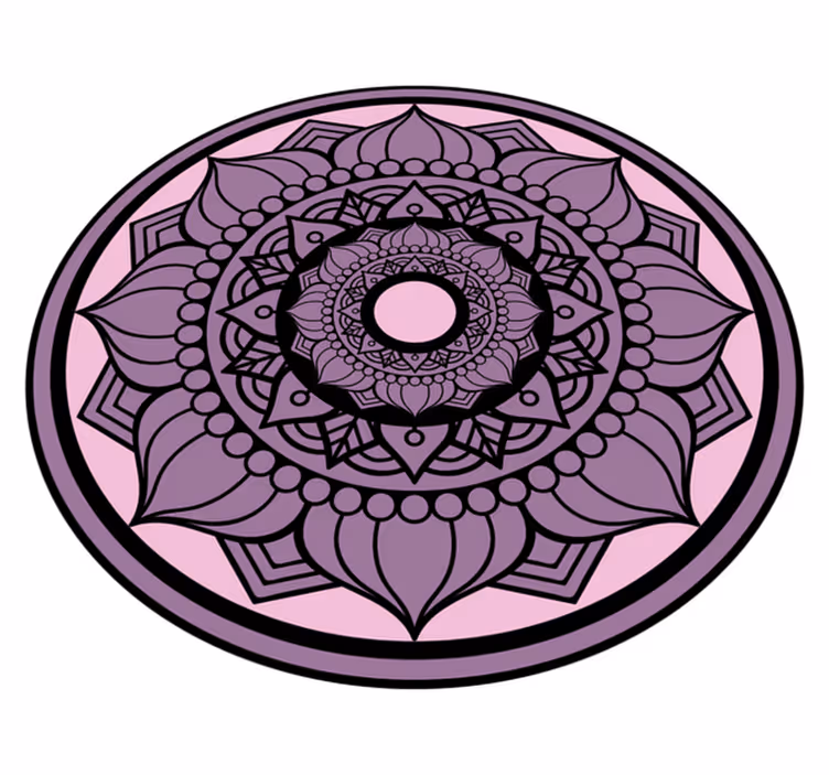 Tappeto vinile Mandala motivo floreale circolare - TenStickers