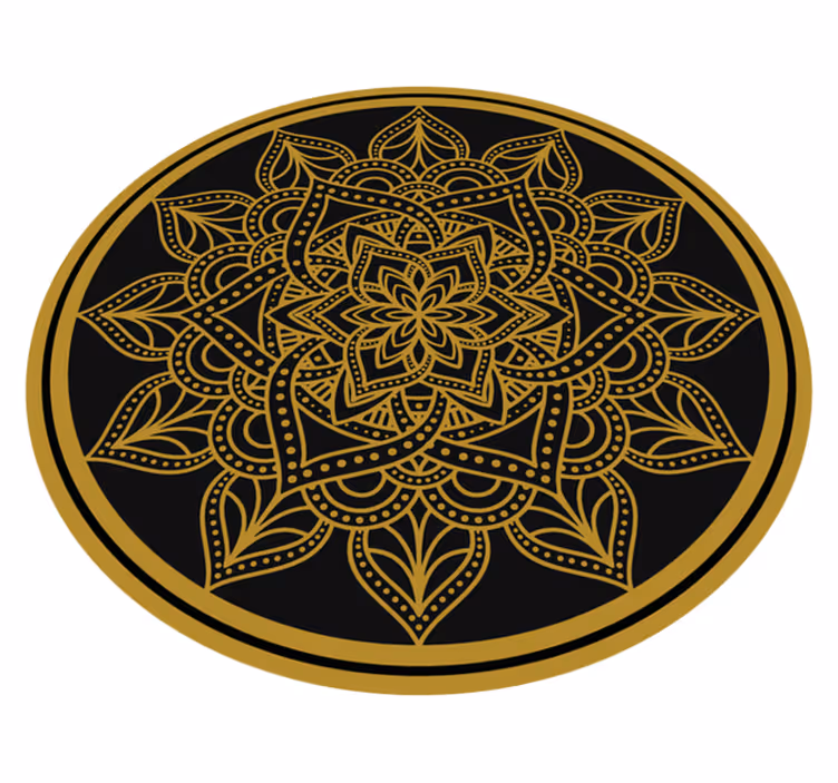 Tappeto vinile Mandala elemento grazioso - TenStickers