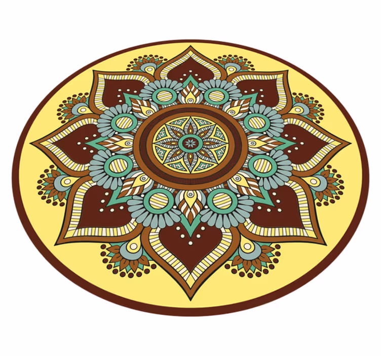 Tappeto vinile Mandala motivo ornato colorato - TenStickers