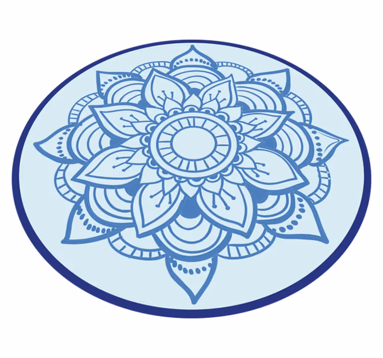 Tappeto vinile Mandala intricato motivo floreale - TenStickers