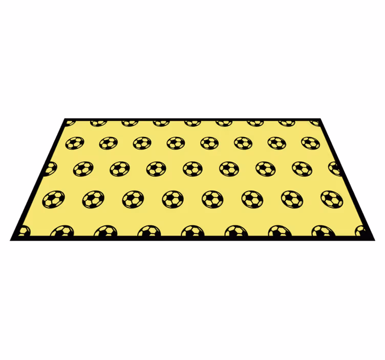 Tappeto vinile giochi modello di calcio giallo - TenStickers