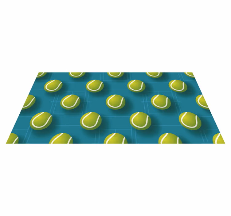 Tappeto vinile per ragazzi modello di pallina da tennis - TenStickers