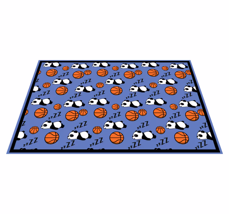 Tappeto vinile per bambini sport del panda addormentato - TenStickers