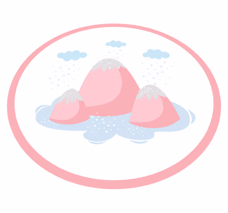 Tappeto vinile per bambini scena di montagna innevata - TenStickers