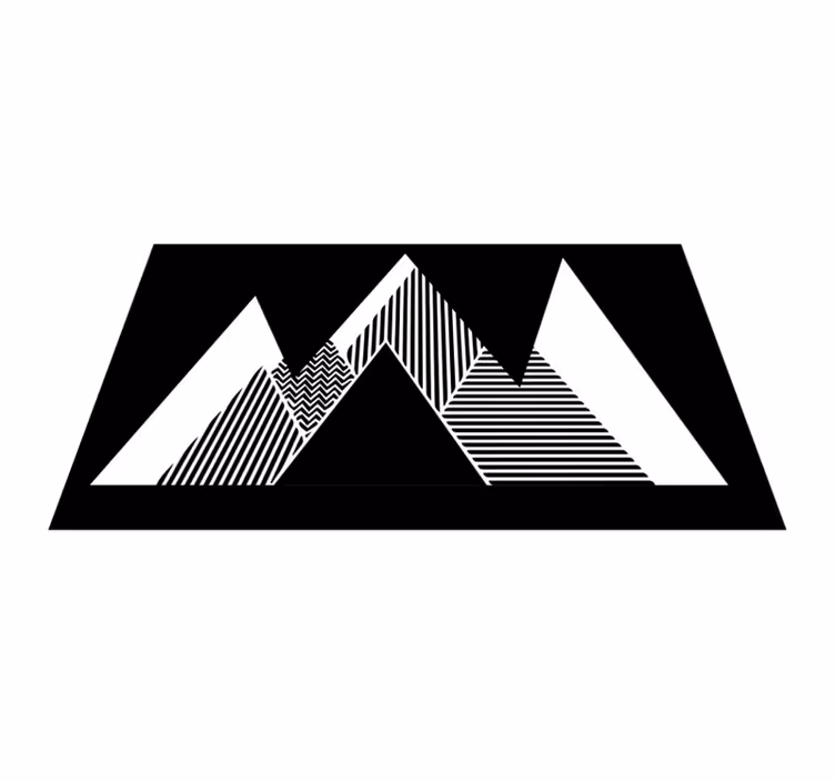 Tappeto vinile geometrico elegante motivo a zigzag - TenStickers