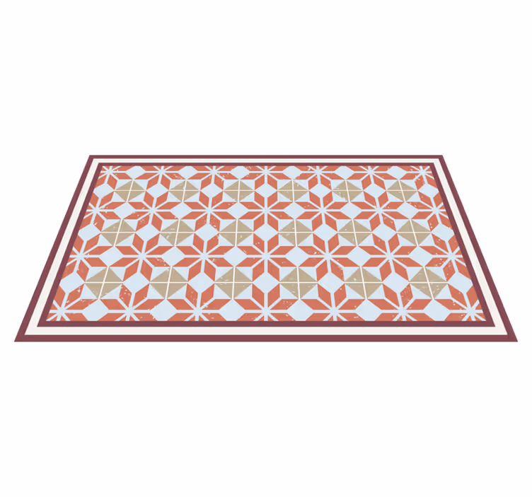 Tappeto vinile piastrelle elemento geometrico - TenStickers
