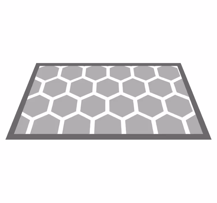 Tappeto vinile geometrico configurazione esagonale - TenStickers