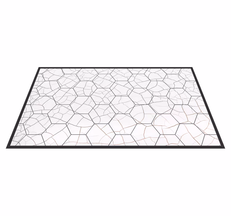 Tappeto vinile geometrico modello di pietra screpolata - TenStickers