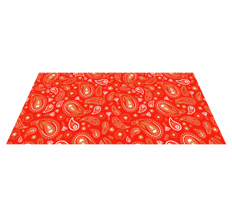Tappeto vinile mosaico stampa paisley vibrante - TenStickers
