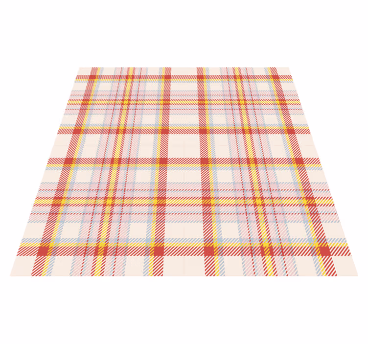 Tappeto vinile strisce stile scozzese - TenStickers